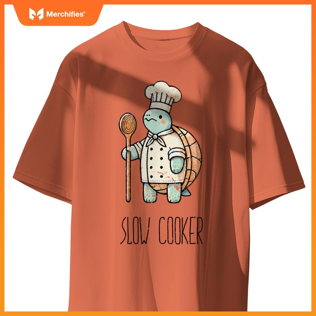 Slow Cooker Turtle Chef Pun  Cooking Lovers T-Shirt