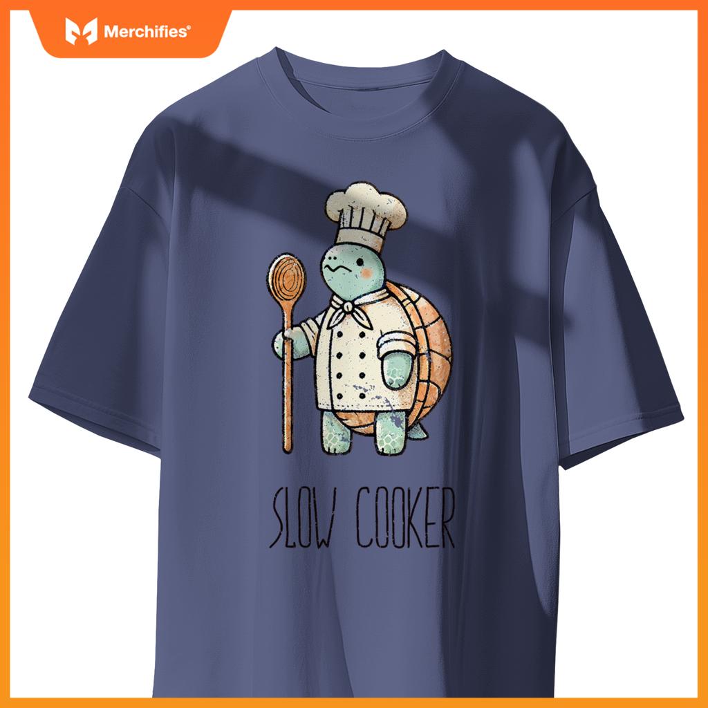 Slow Cooker Turtle Chef Pun  Cooking Lovers T-Shirt