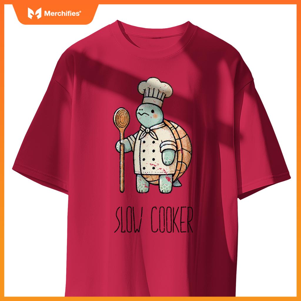 Slow Cooker Turtle Chef Pun  Cooking Lovers T-Shirt