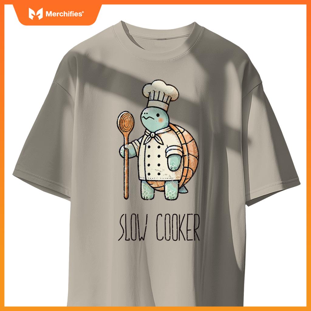 Slow Cooker Turtle Chef Pun  Cooking Lovers T-Shirt