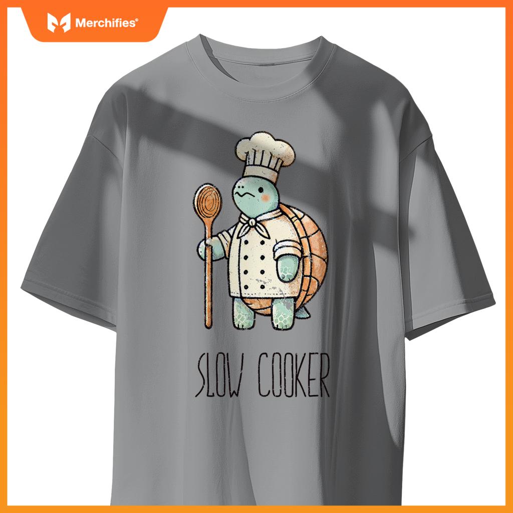 Slow Cooker Turtle Chef Pun  Cooking Lovers T-Shirt