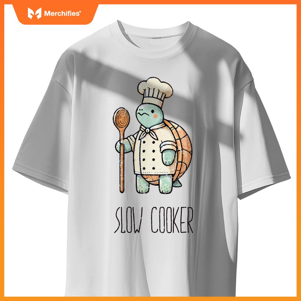 Slow Cooker Turtle Chef Pun  Cooking Lovers T-Shirt