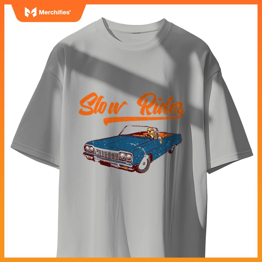 Slow Rider Sloth In Car T-Shirt