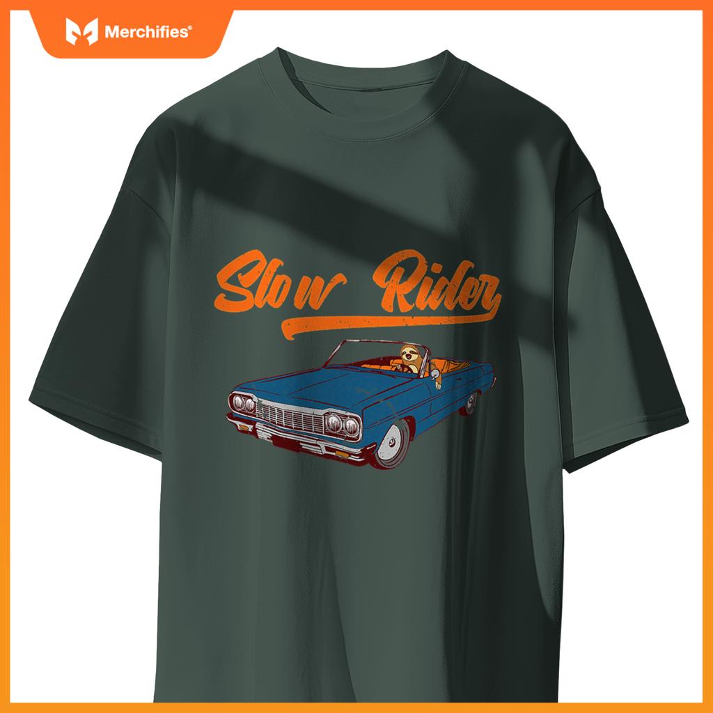 Slow Rider Sloth In Car T-Shirt
