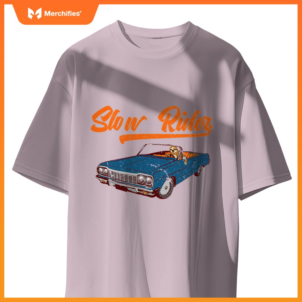 Slow Rider Sloth In Car T-Shirt