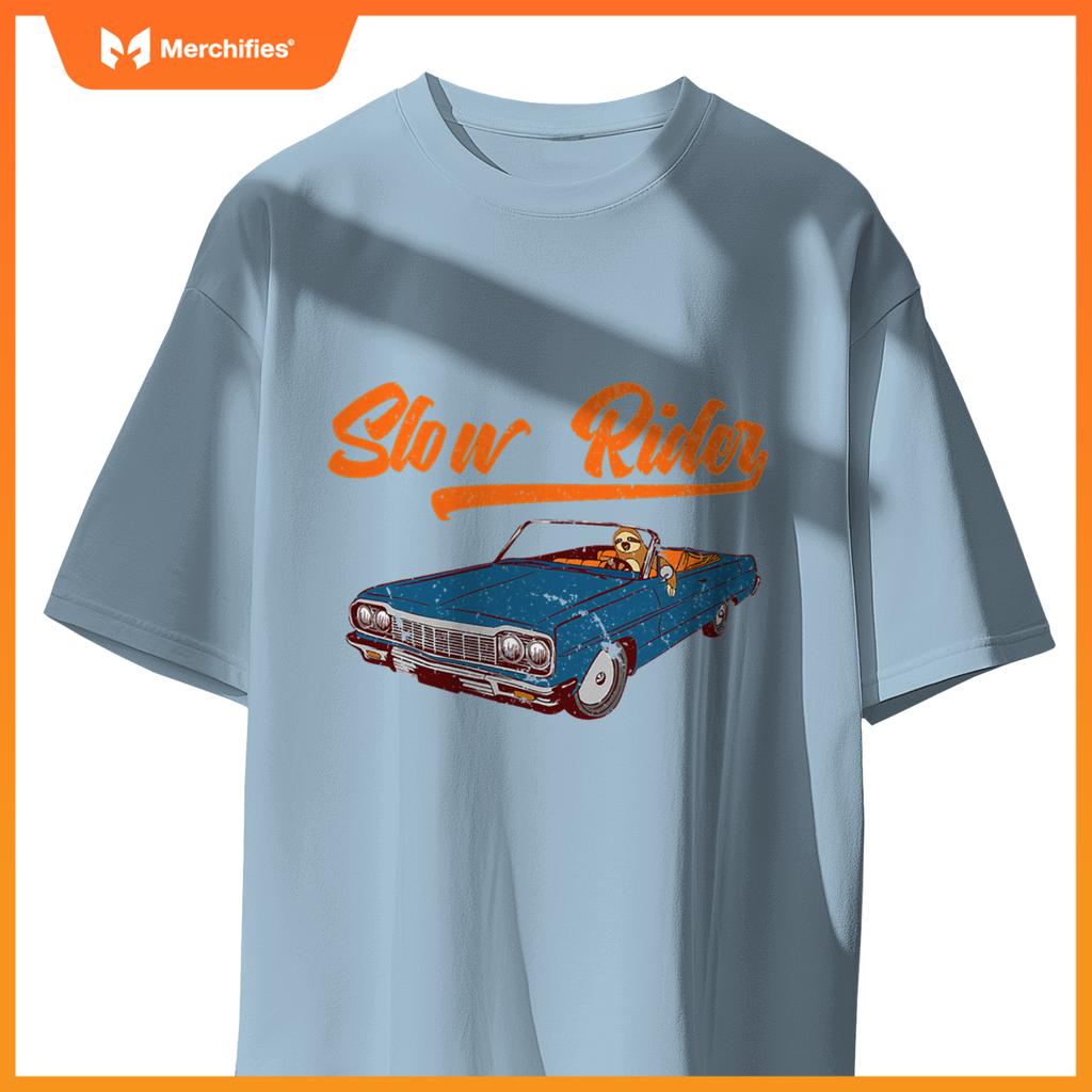 Slow Rider Sloth In Car T-Shirt