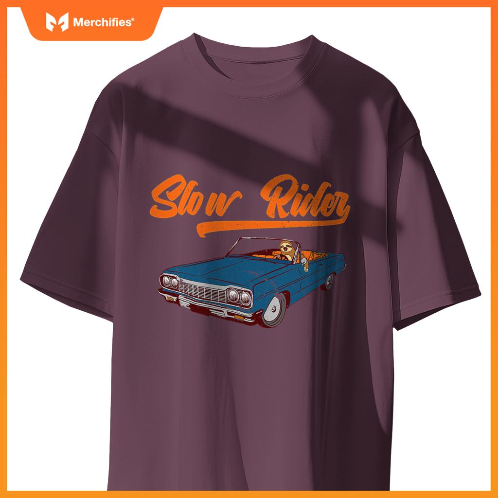 Slow Rider Sloth In Car T-Shirt