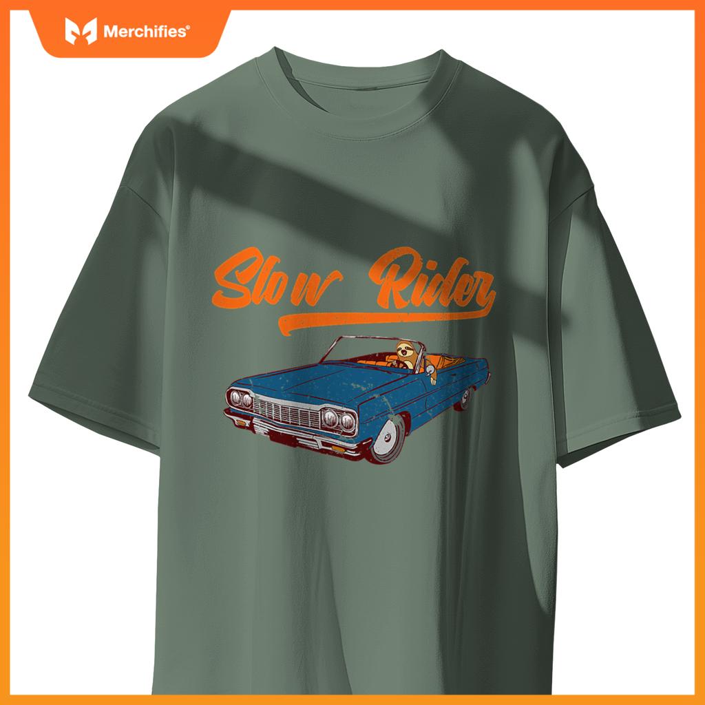 Slow Rider Sloth In Car T-Shirt