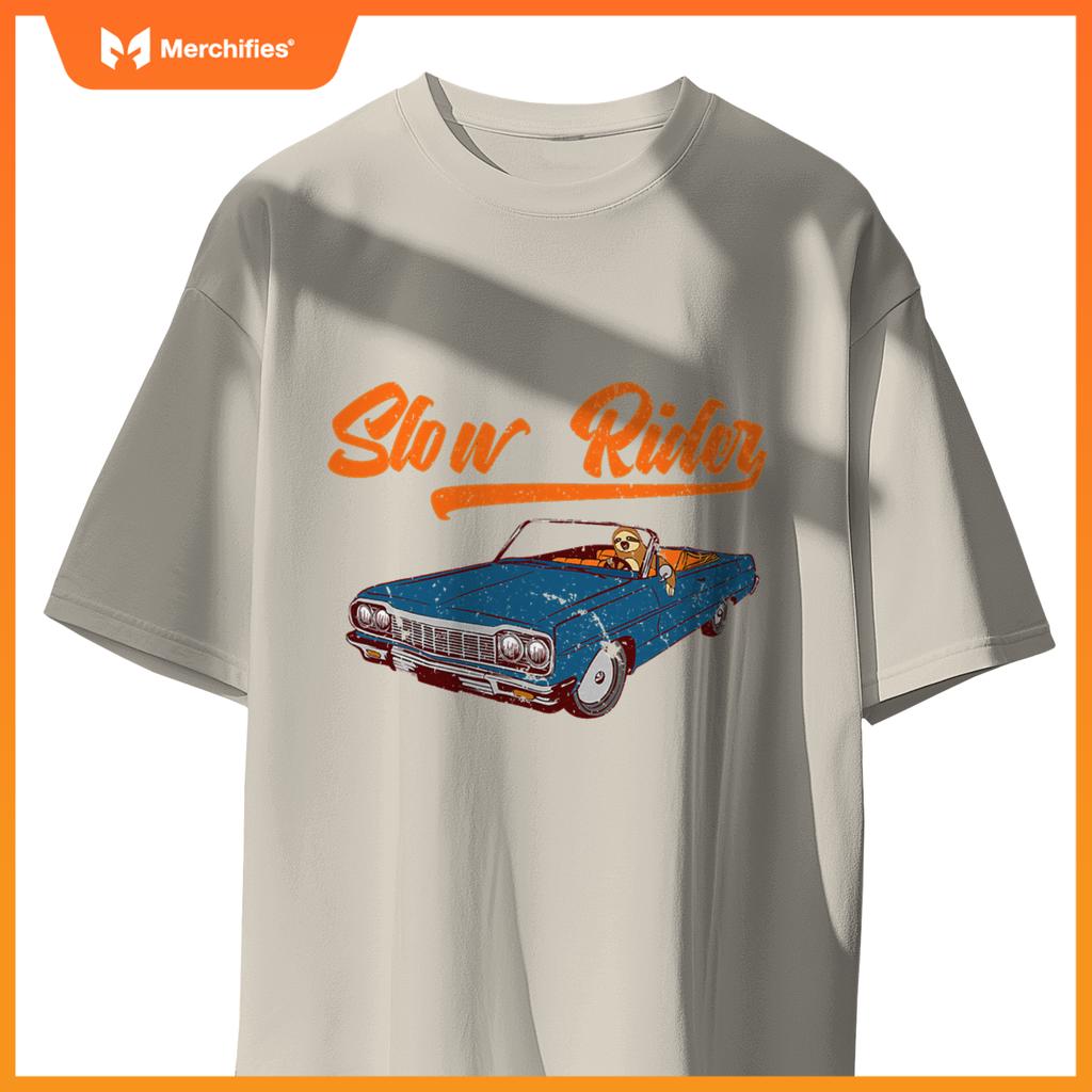Slow Rider Sloth In Car T-Shirt