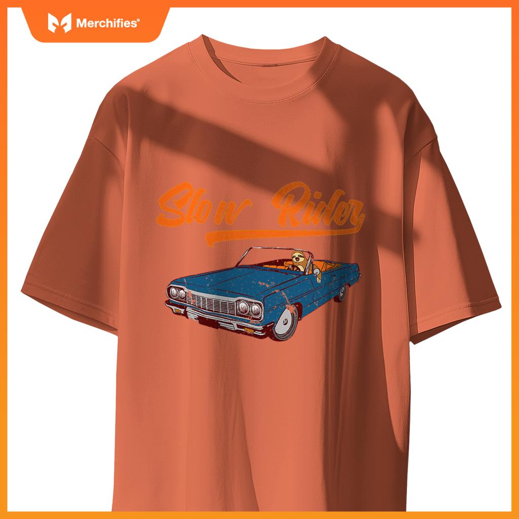 Slow Rider Sloth In Car T-Shirt