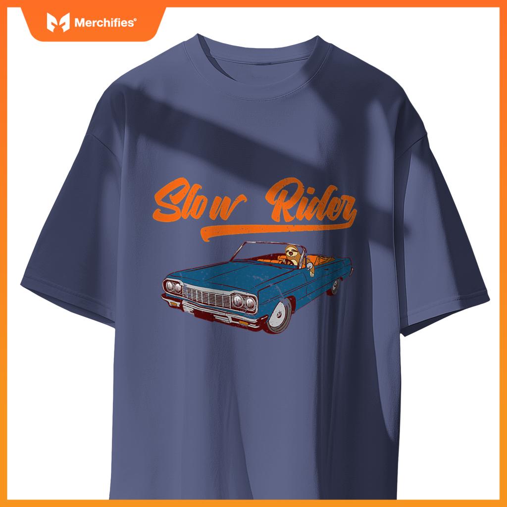 Slow Rider Sloth In Car T-Shirt