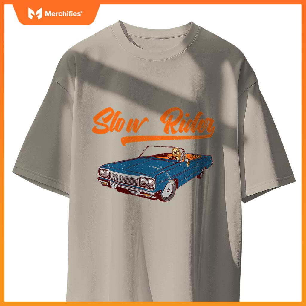 Slow Rider Sloth In Car T-Shirt