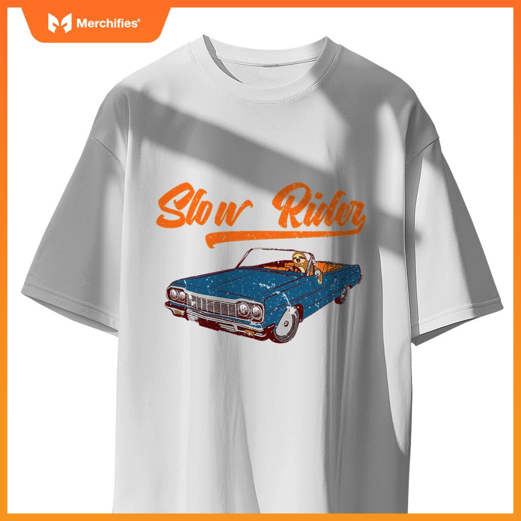 Slow Rider Sloth In Car T-Shirt