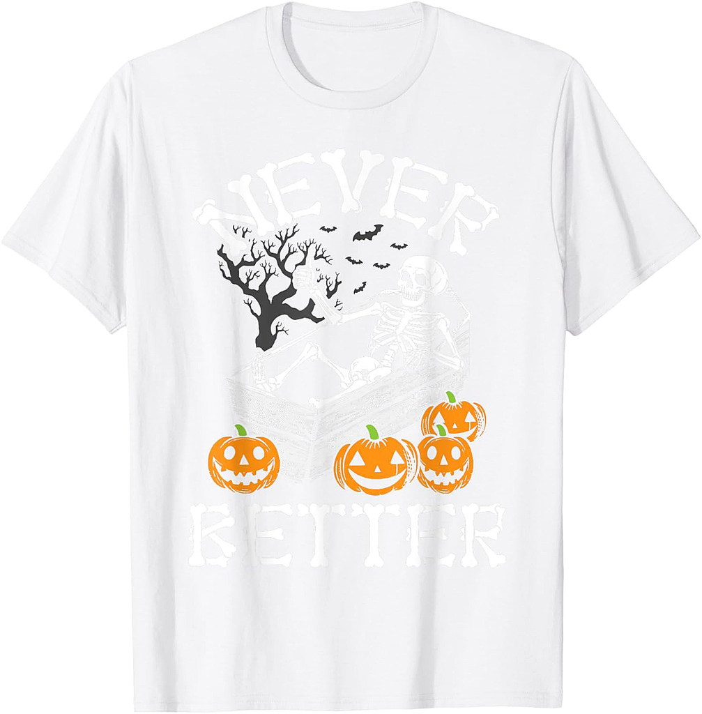 spooky skeleton Halloween bone T-Shirt