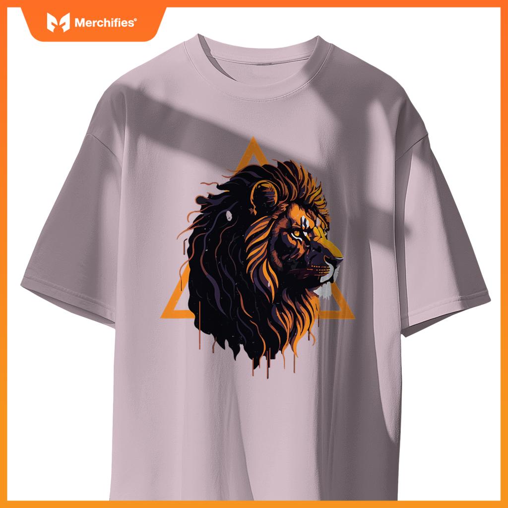 Stem math teacher geometric polygonal abstract modern lion