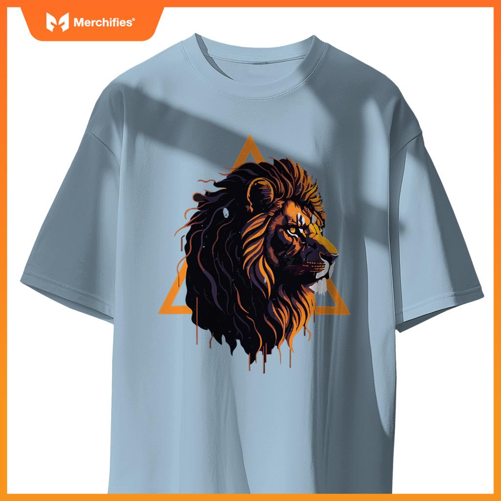 Stem math teacher geometric polygonal abstract modern lion