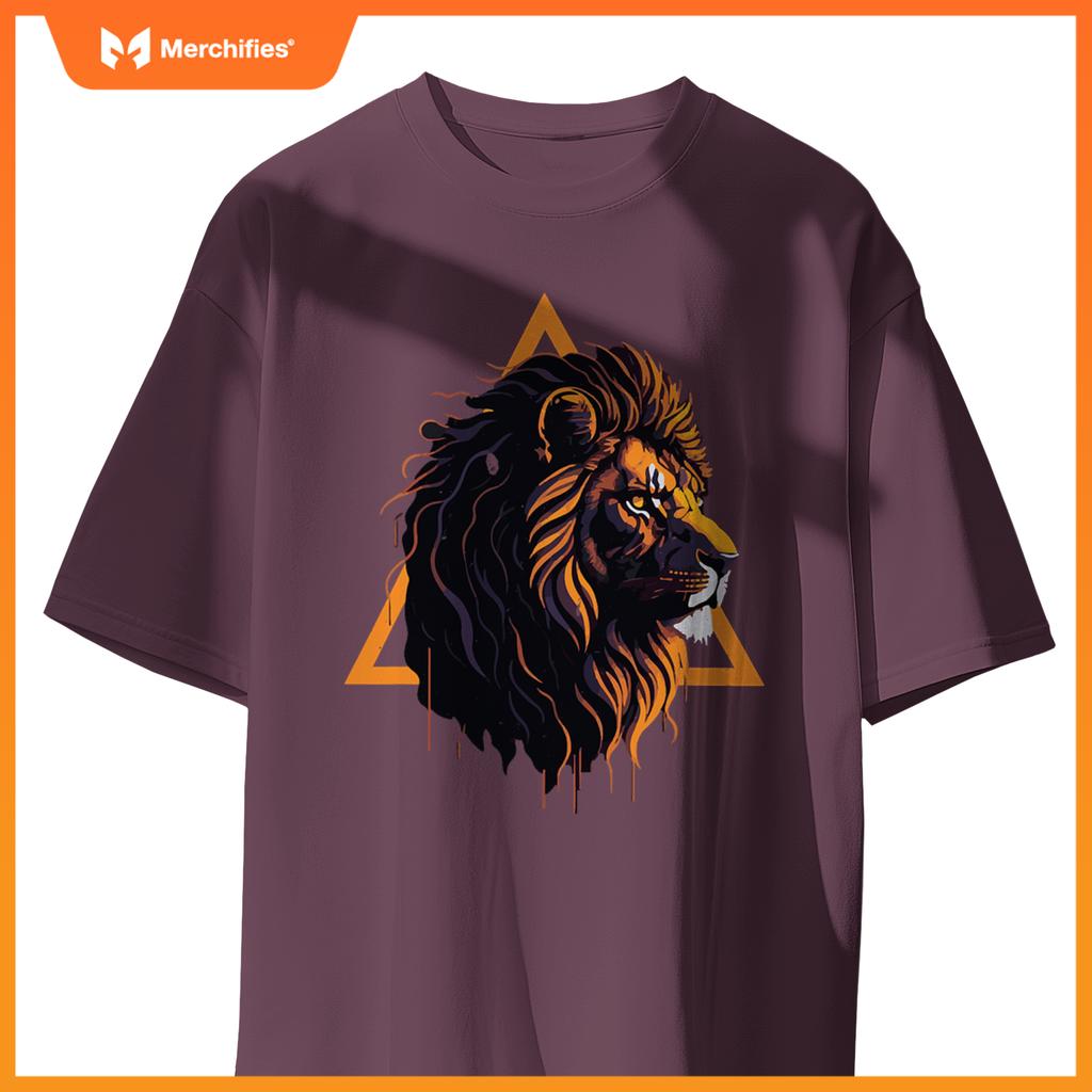 Stem math teacher geometric polygonal abstract modern lion