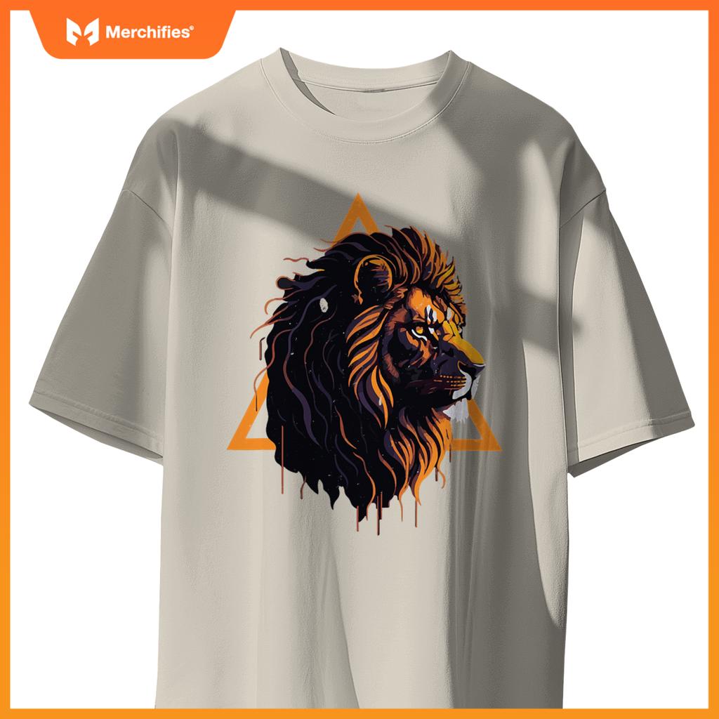 Stem math teacher geometric polygonal abstract modern lion