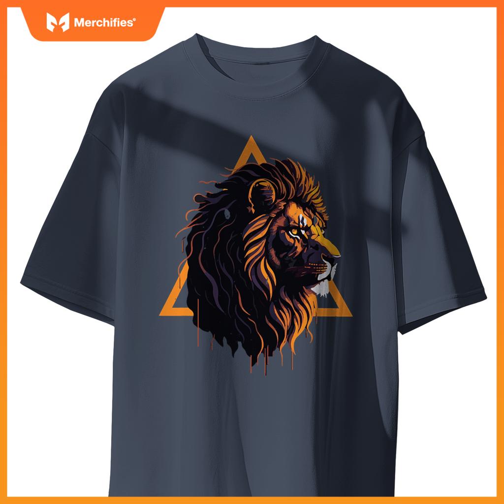 Stem math teacher geometric polygonal abstract modern lion