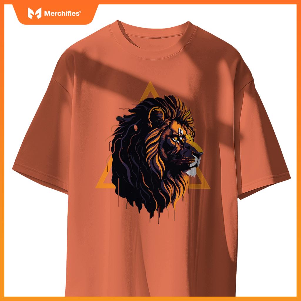 Stem math teacher geometric polygonal abstract modern lion