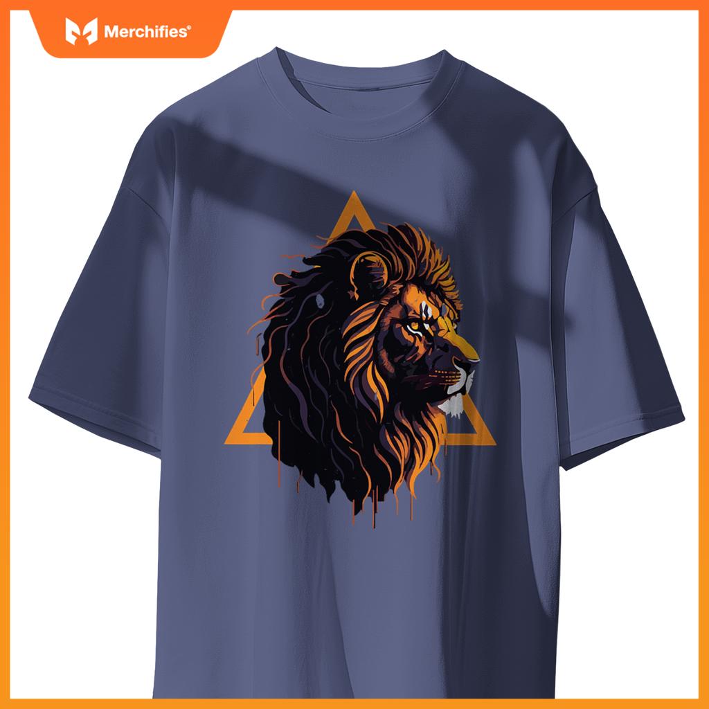 Stem math teacher geometric polygonal abstract modern lion