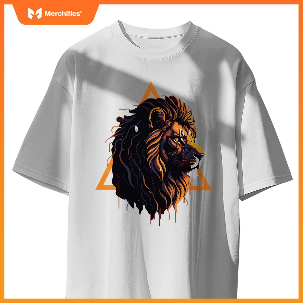 Stem math teacher geometric polygonal abstract modern lion