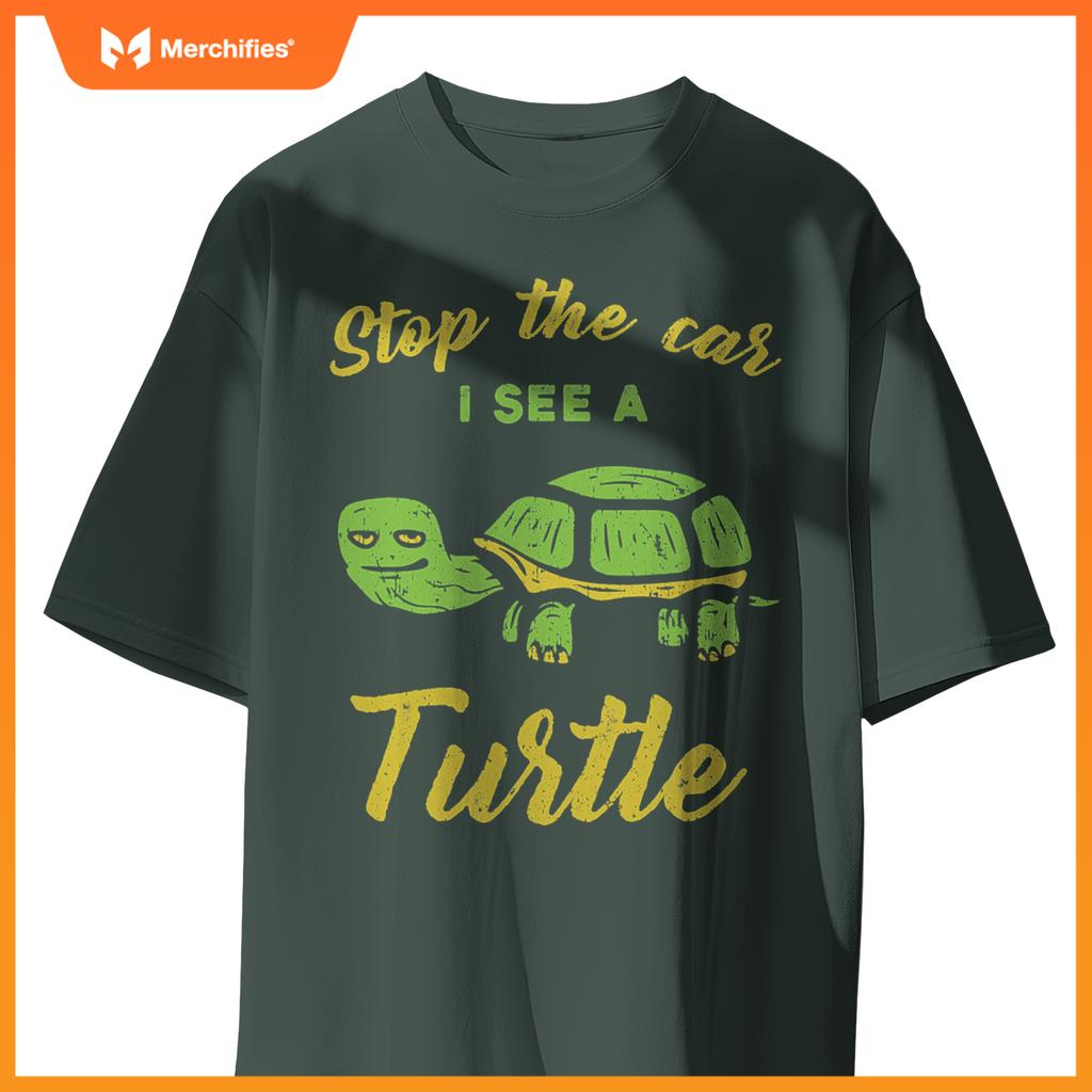 Stop Car I See A Turtle  Reptile Lovers T-Shirt