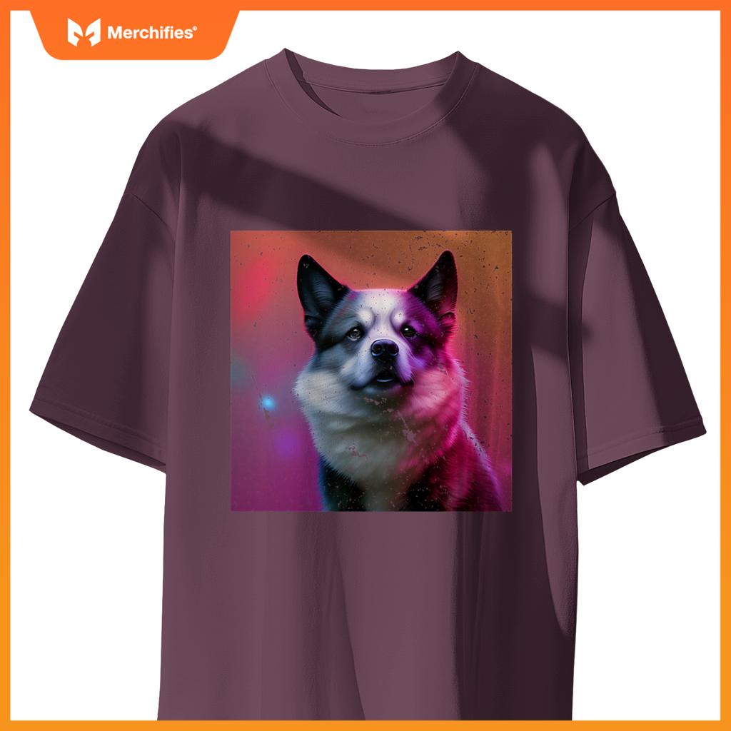 Super Wolf Dog Husky Collie Sheepdog Shepherd Colorful T-Shirt