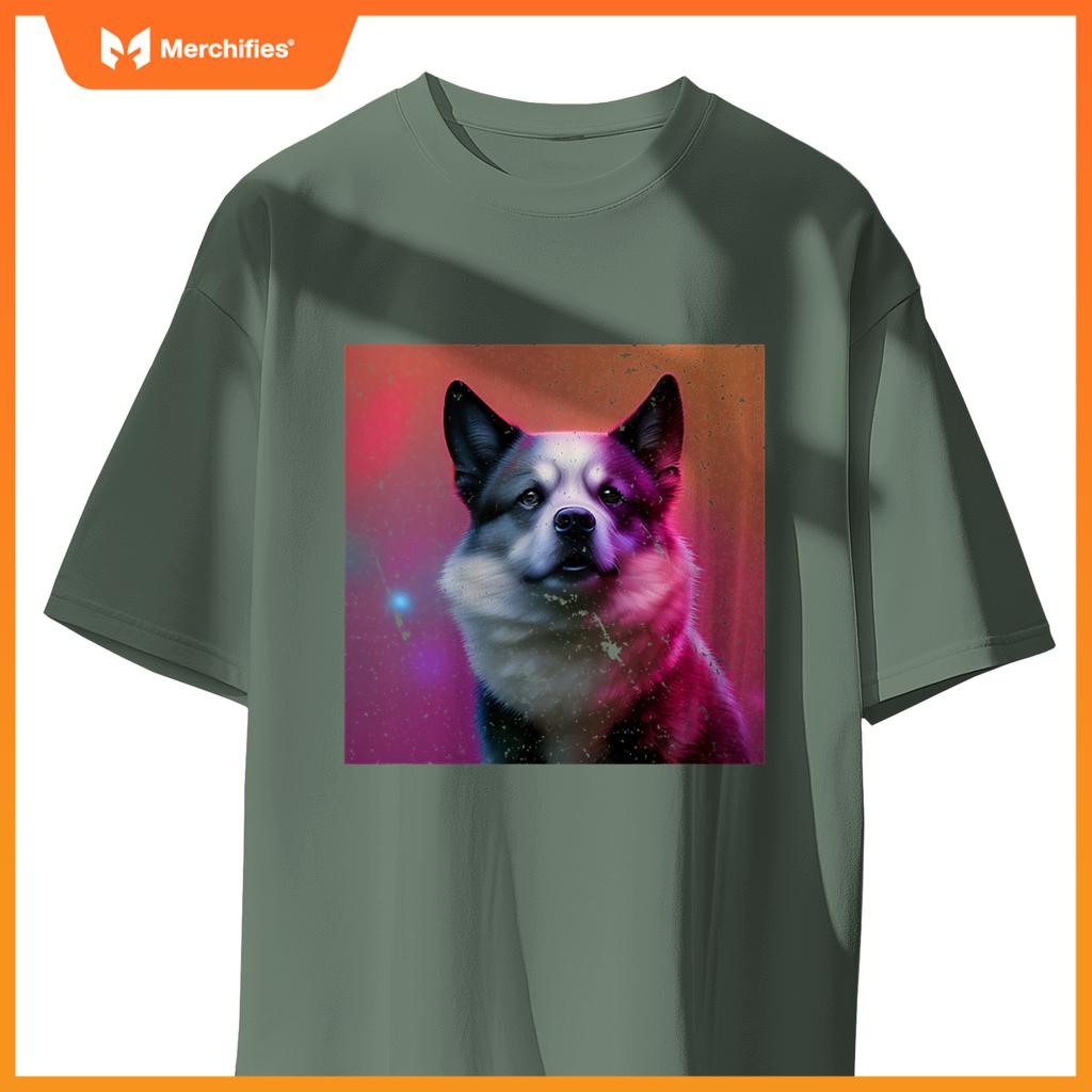 Super Wolf Dog Husky Collie Sheepdog Shepherd Colorful T-Shirt