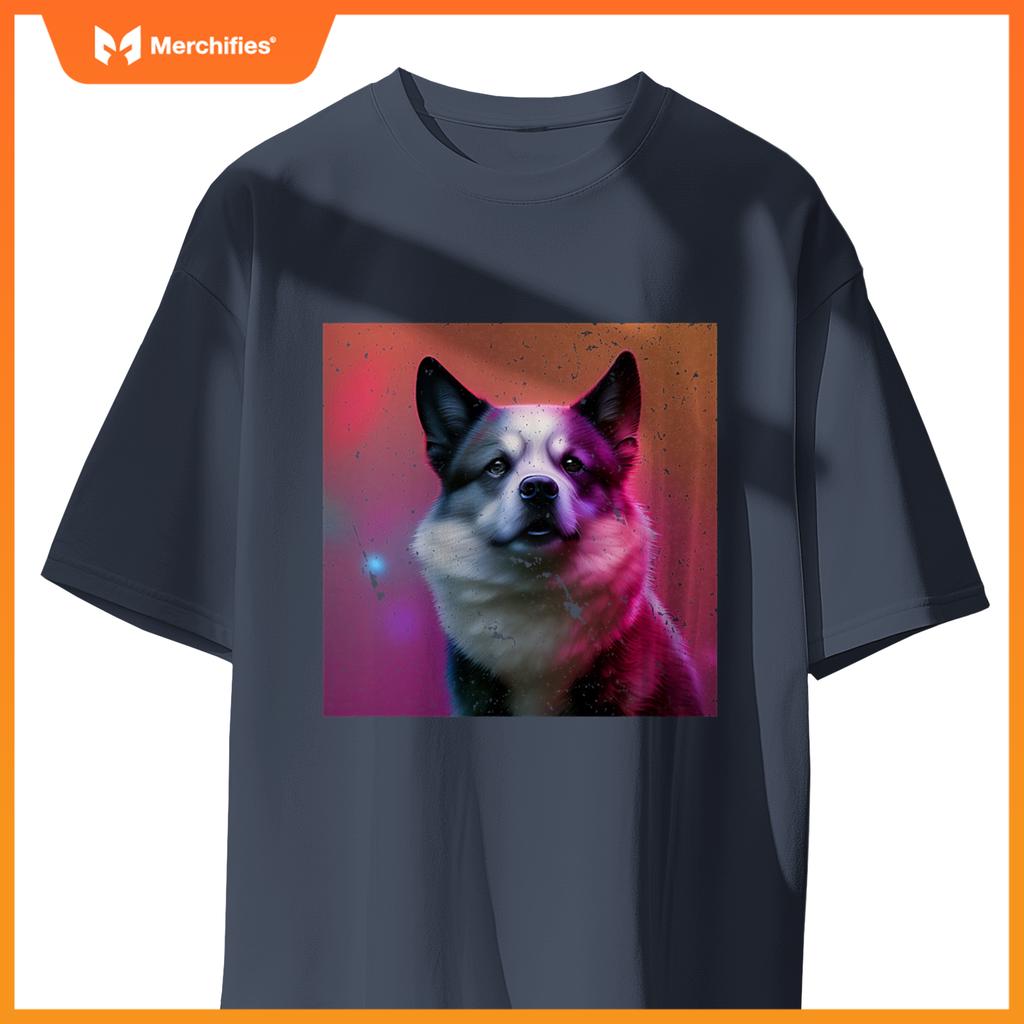 Super Wolf Dog Husky Collie Sheepdog Shepherd Colorful T-Shirt