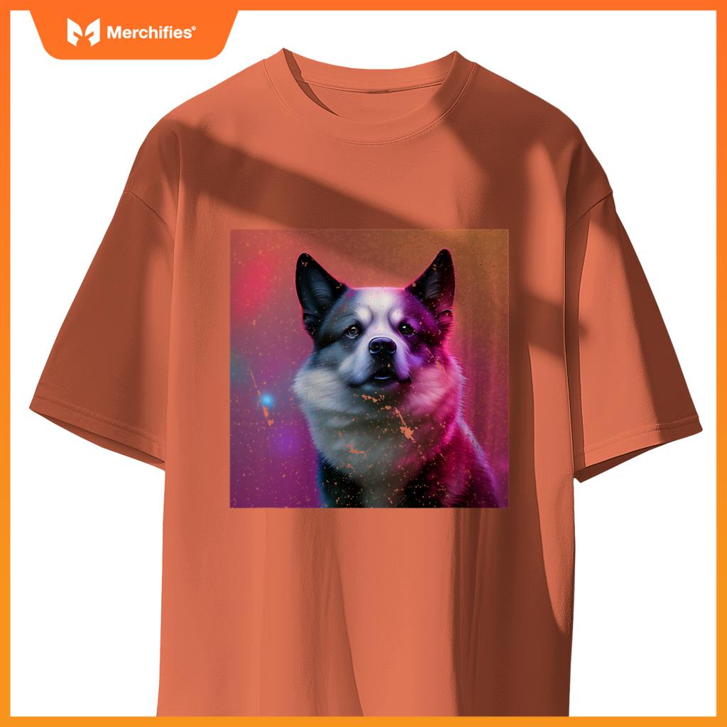 Super Wolf Dog Husky Collie Sheepdog Shepherd Colorful T-Shirt