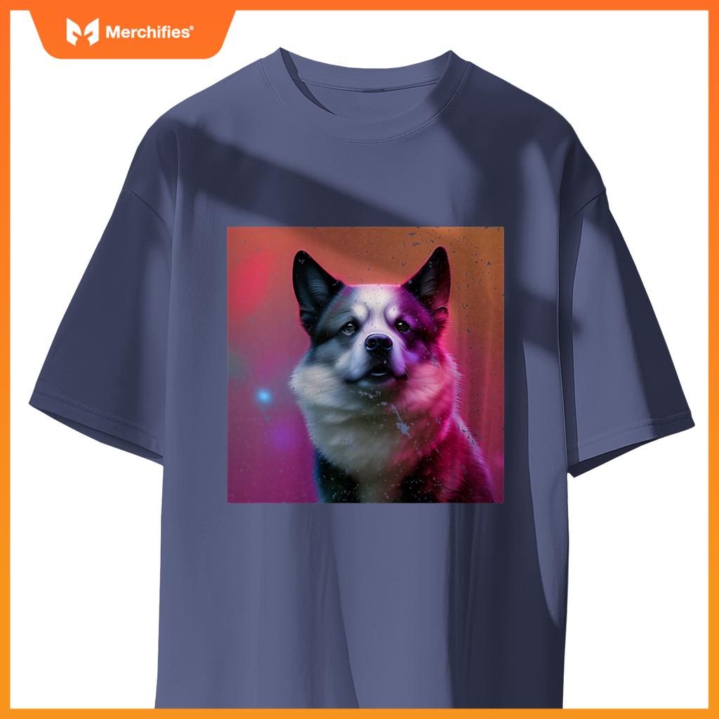 Super Wolf Dog Husky Collie Sheepdog Shepherd Colorful T-Shirt