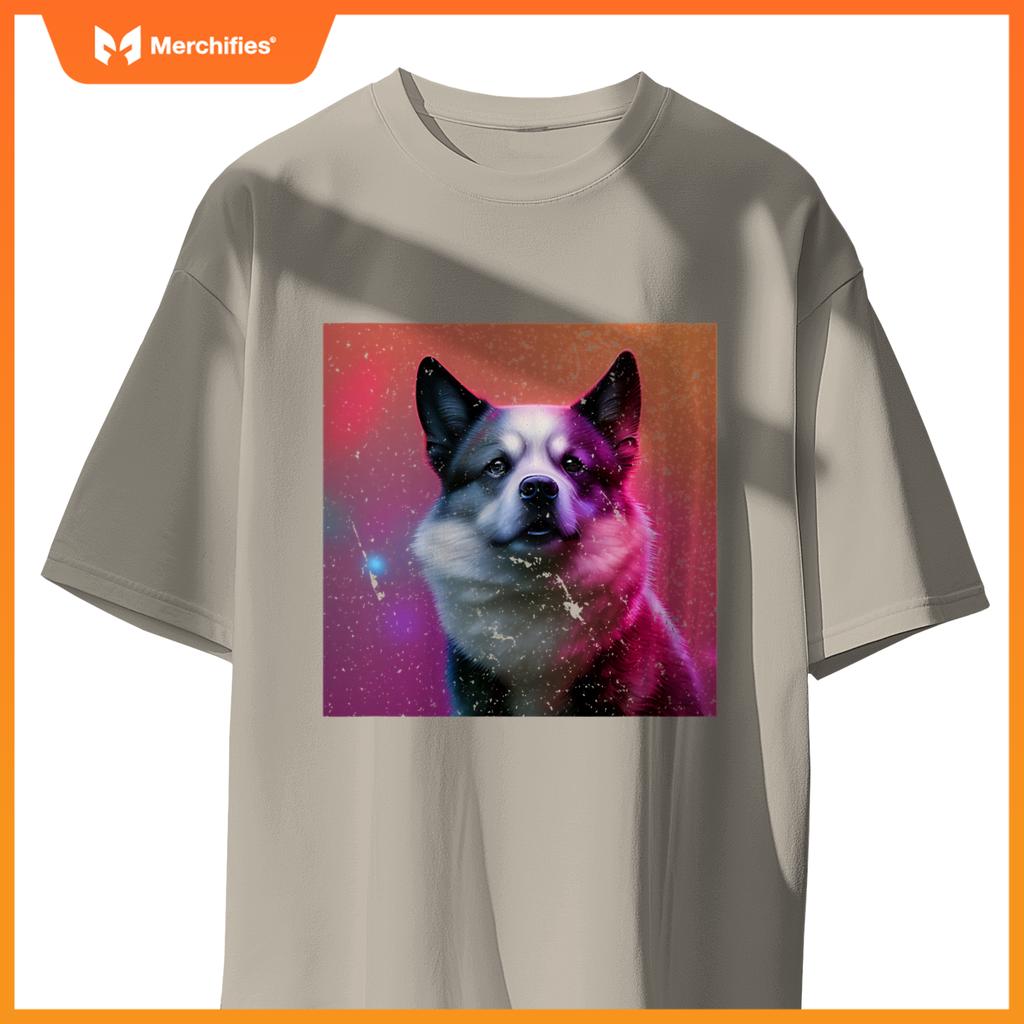 Super Wolf Dog Husky Collie Sheepdog Shepherd Colorful T-Shirt