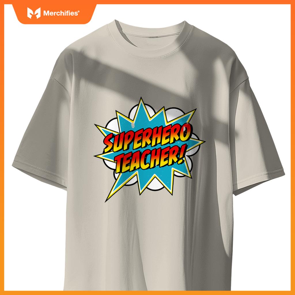 Superhero teacher comic teaching superpower