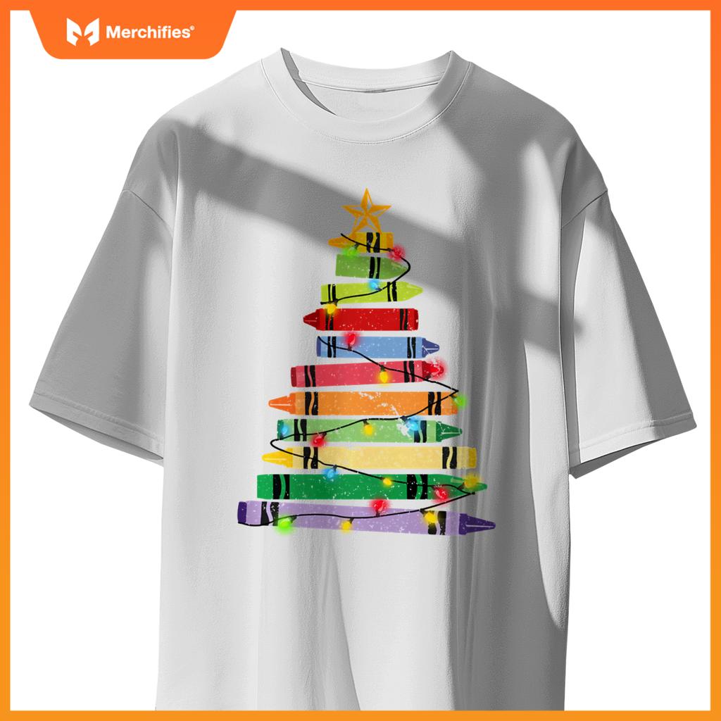 Teacher christmas t crayon tree light s student