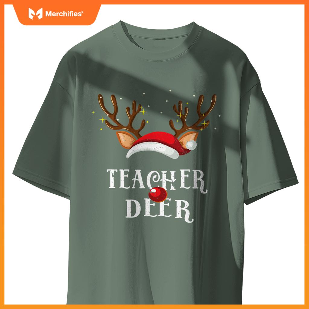 Teacher deer family matching christmas reindeer party