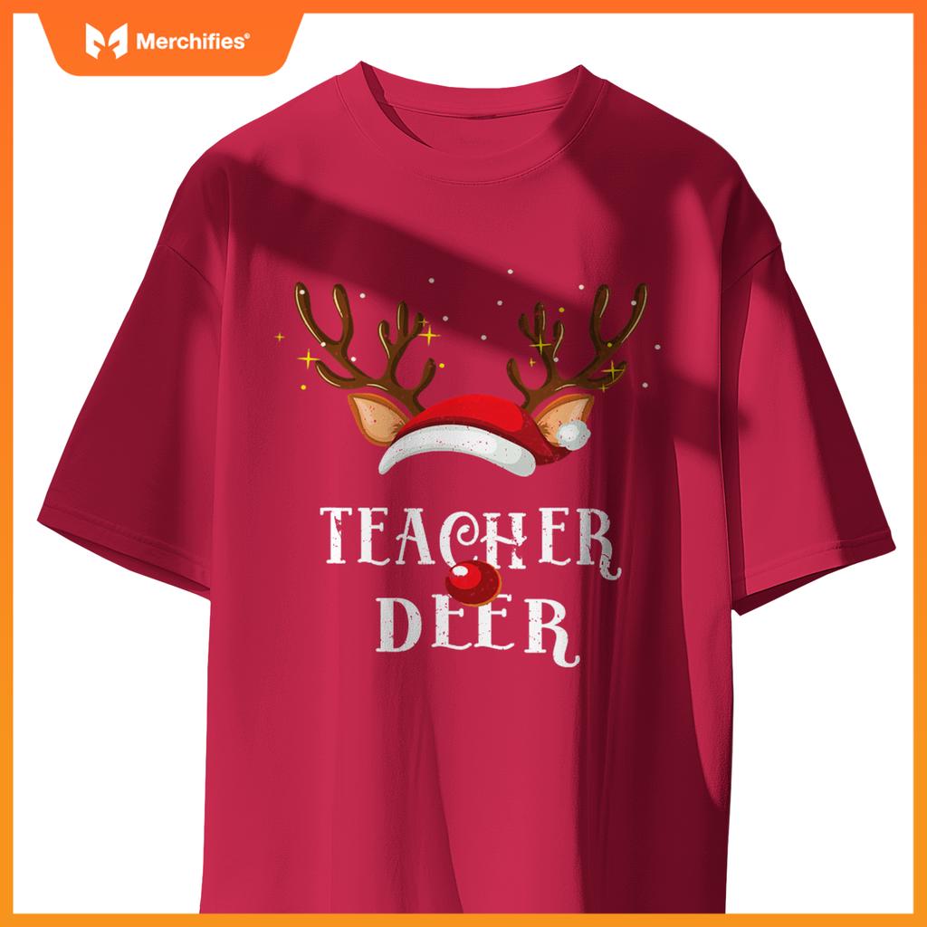 Teacher deer family matching christmas reindeer party