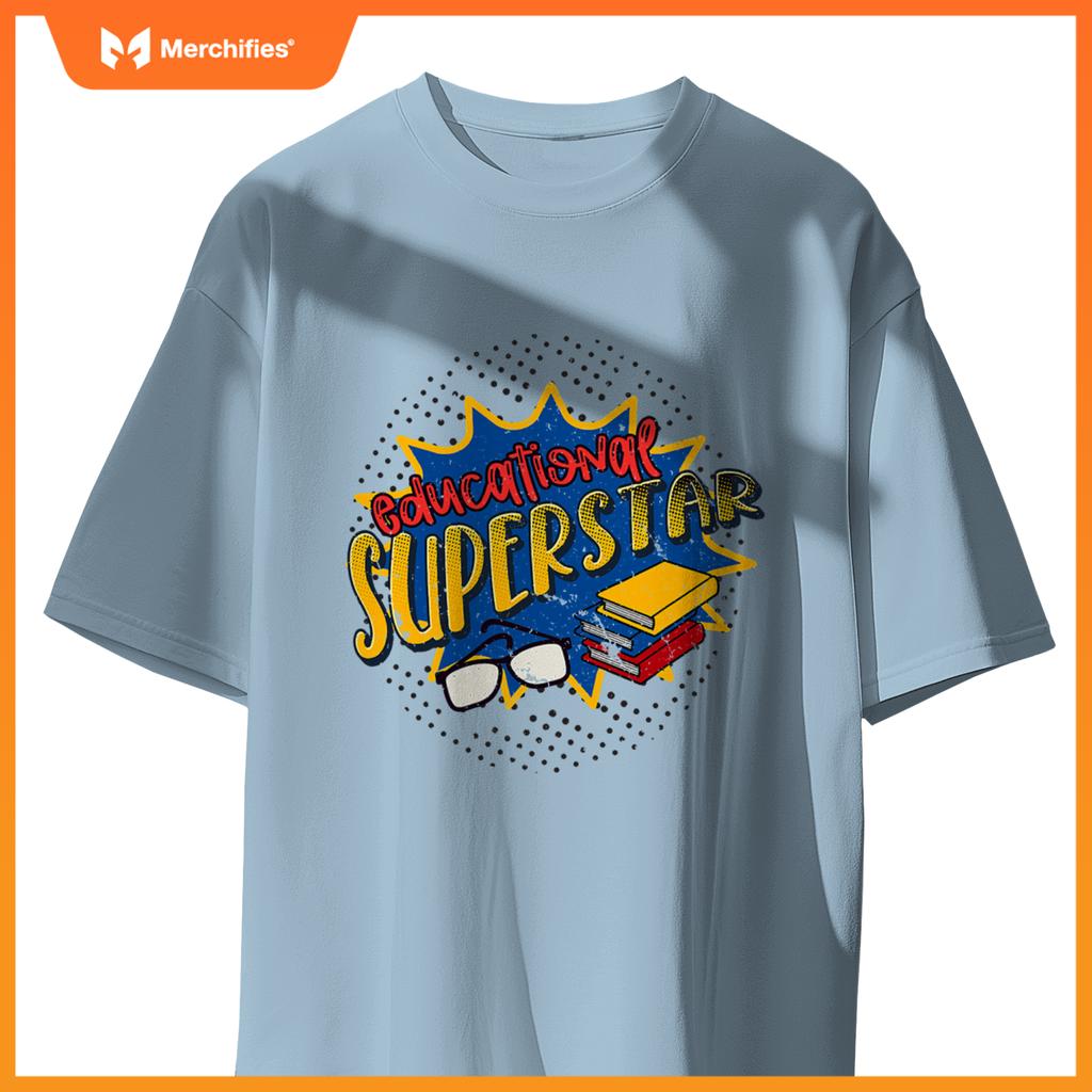 Teacher educational superstar comic style