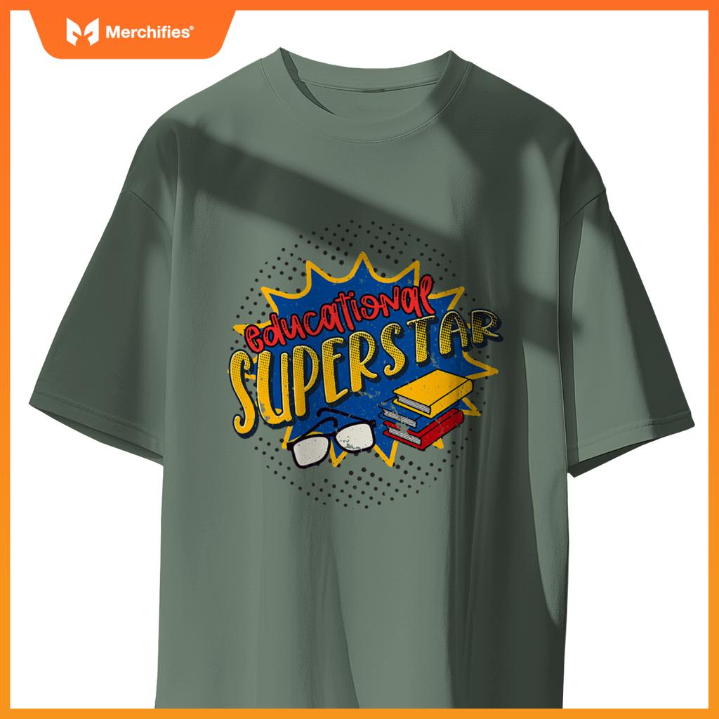 Teacher educational superstar comic style