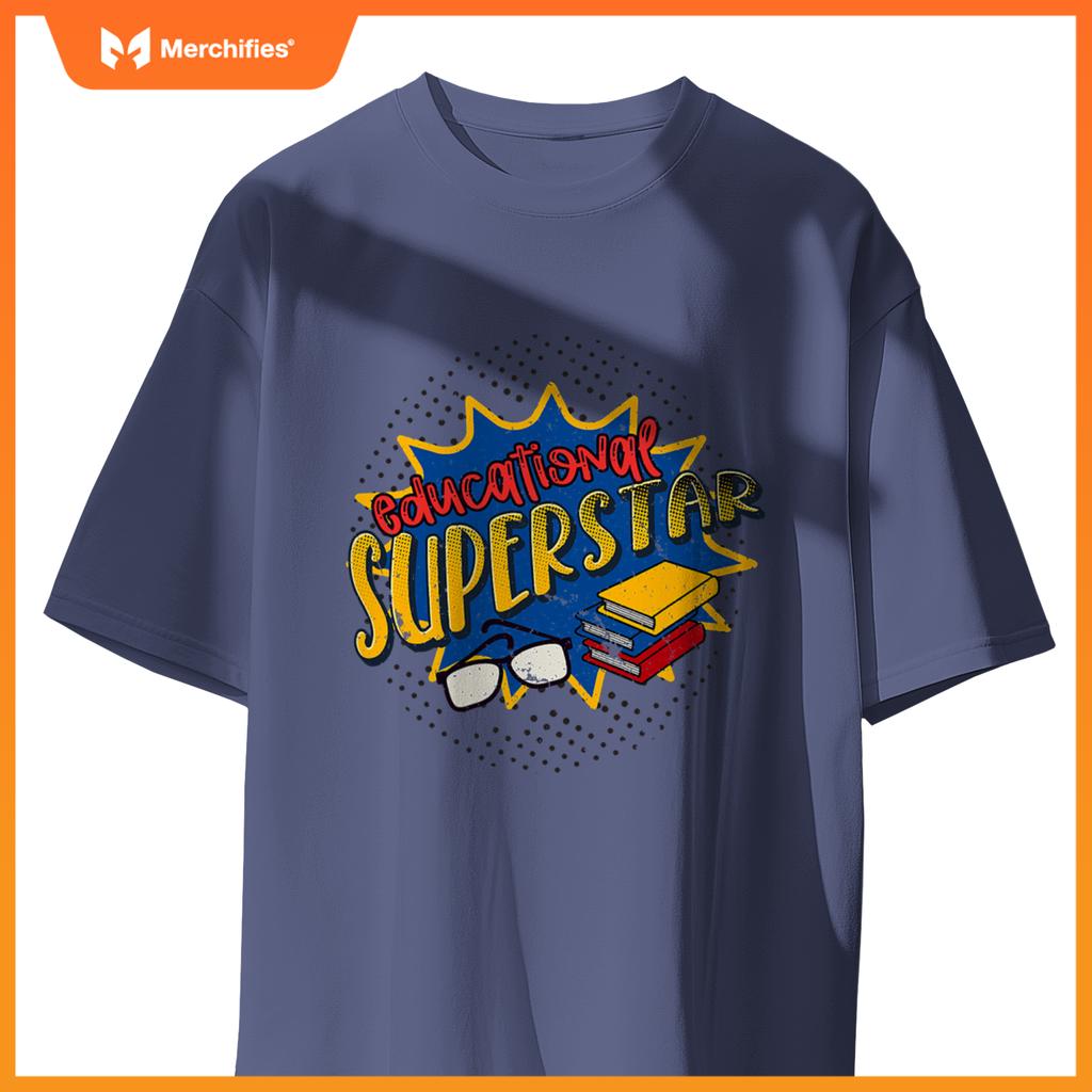 Teacher educational superstar comic style