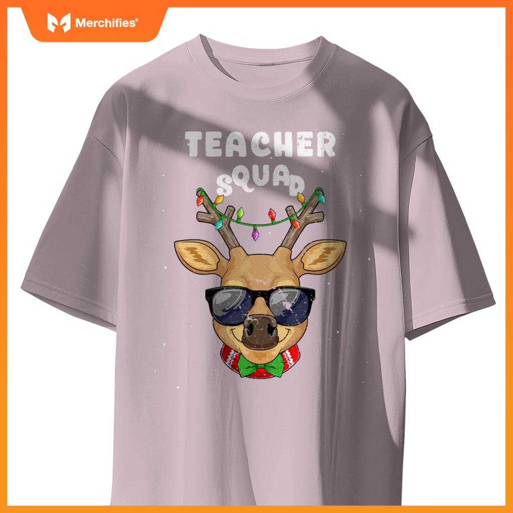Teacher squad reindeer christmas school xmas deer holiday