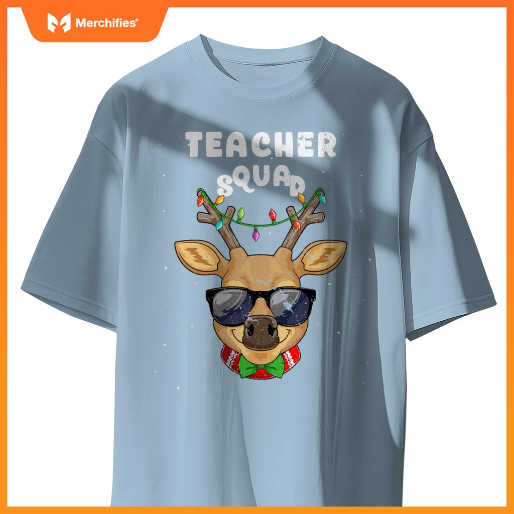 Teacher squad reindeer christmas school xmas deer holiday