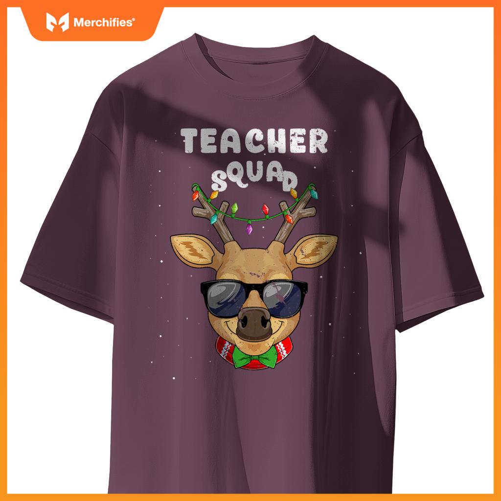 Teacher squad reindeer christmas school xmas deer holiday