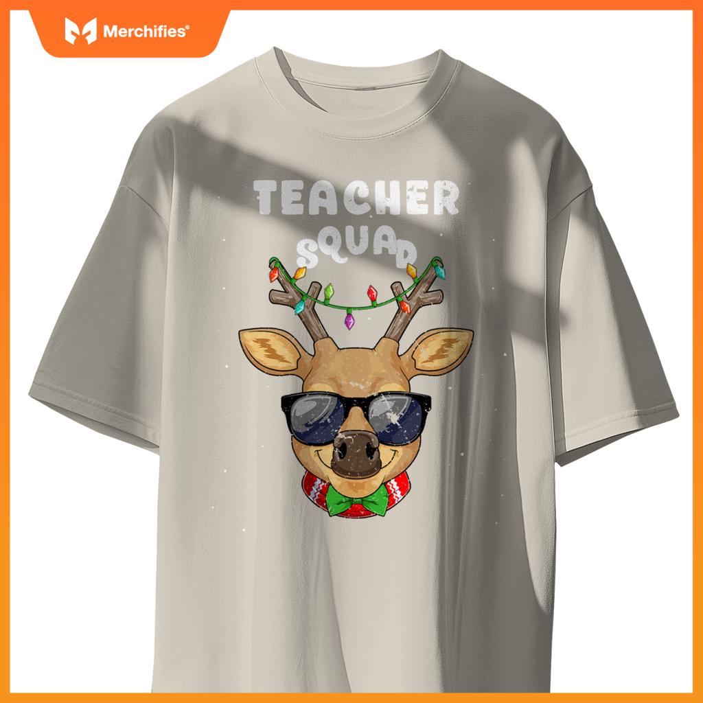 Teacher squad reindeer christmas school xmas deer holiday