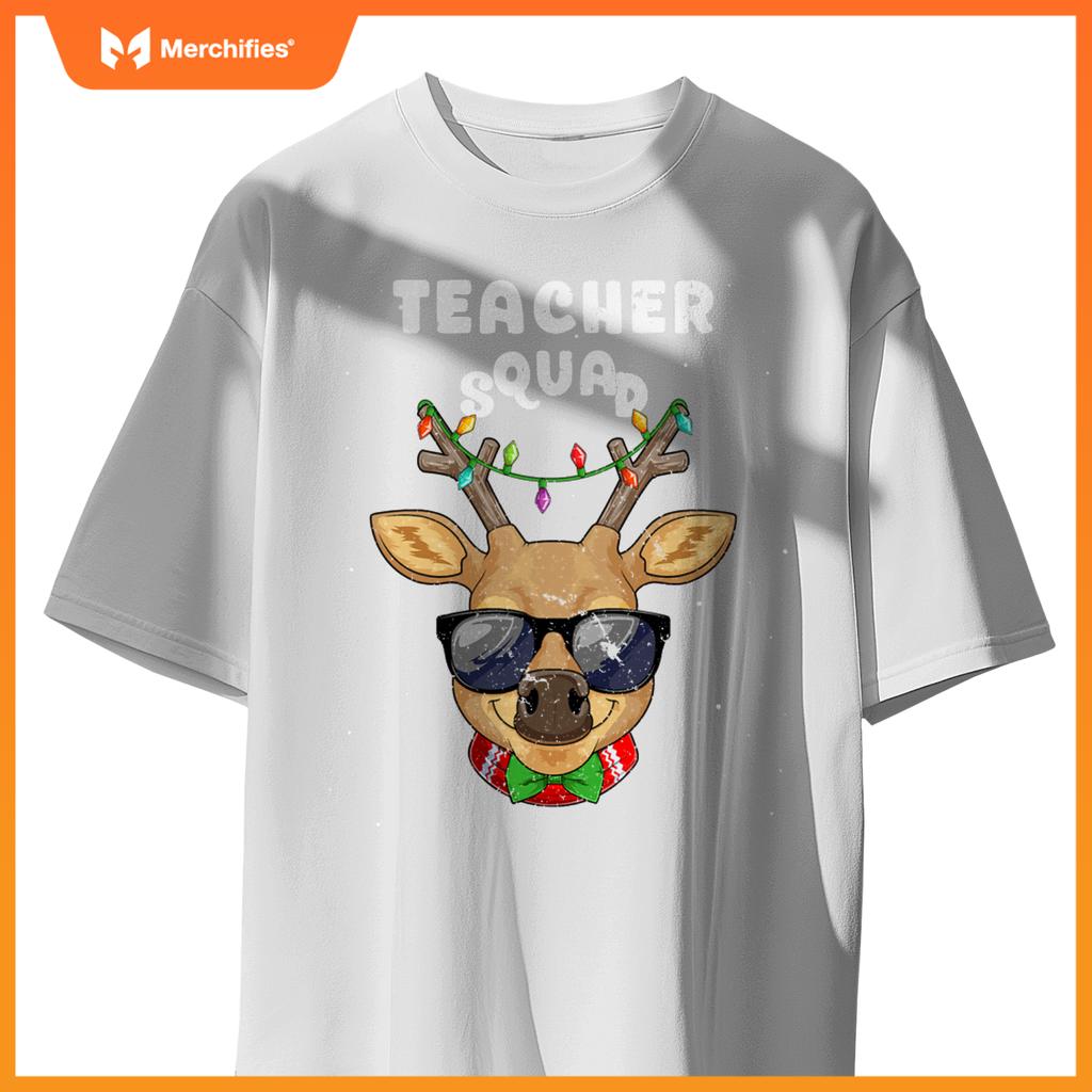 Teacher squad reindeer christmas school xmas deer holiday