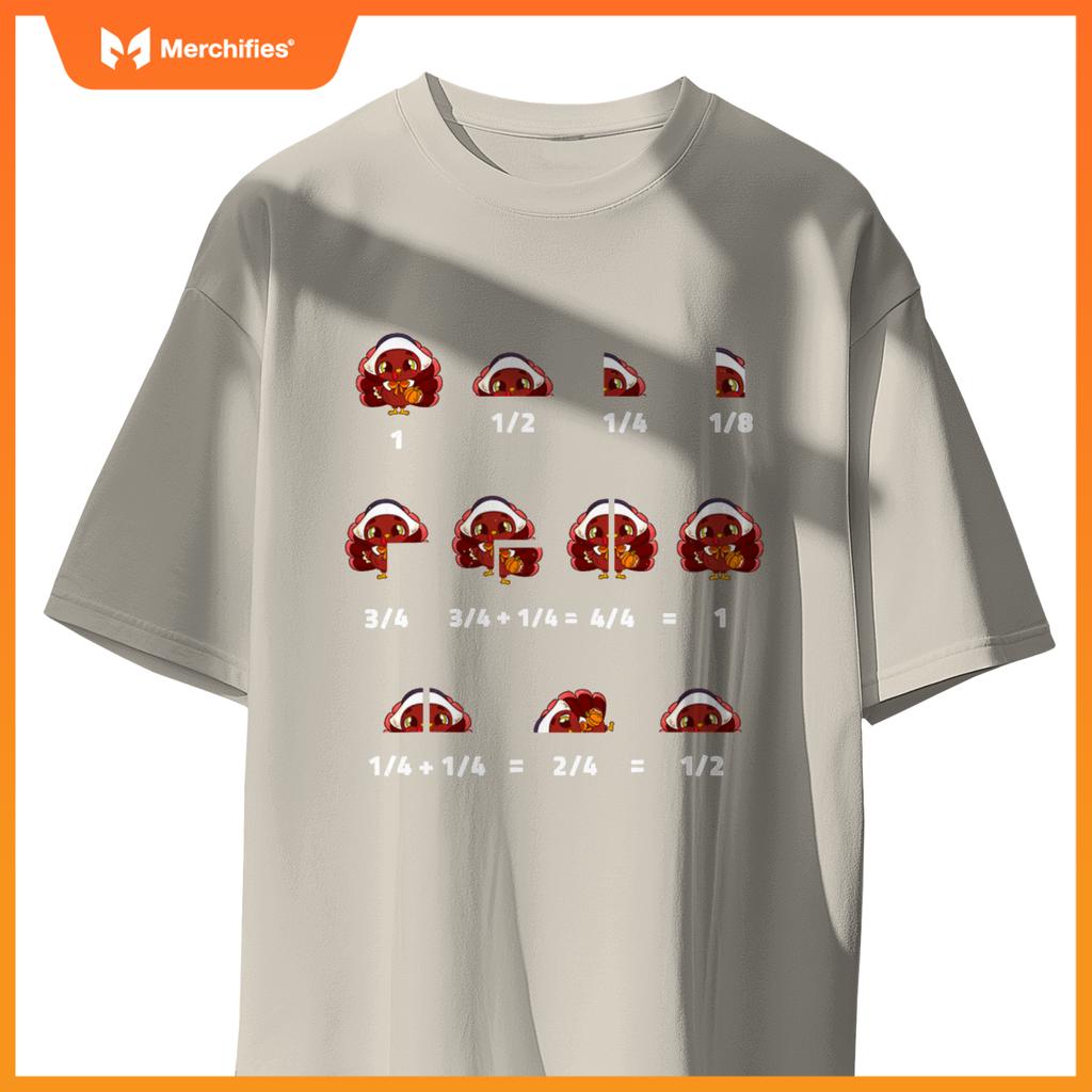 Thanksgiving turkey math fraction math teacher men women