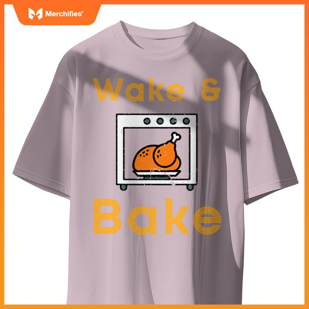 Thanksgiving Wake Bake Turkey Day Fall Chef Mom Women Men T-Shirt