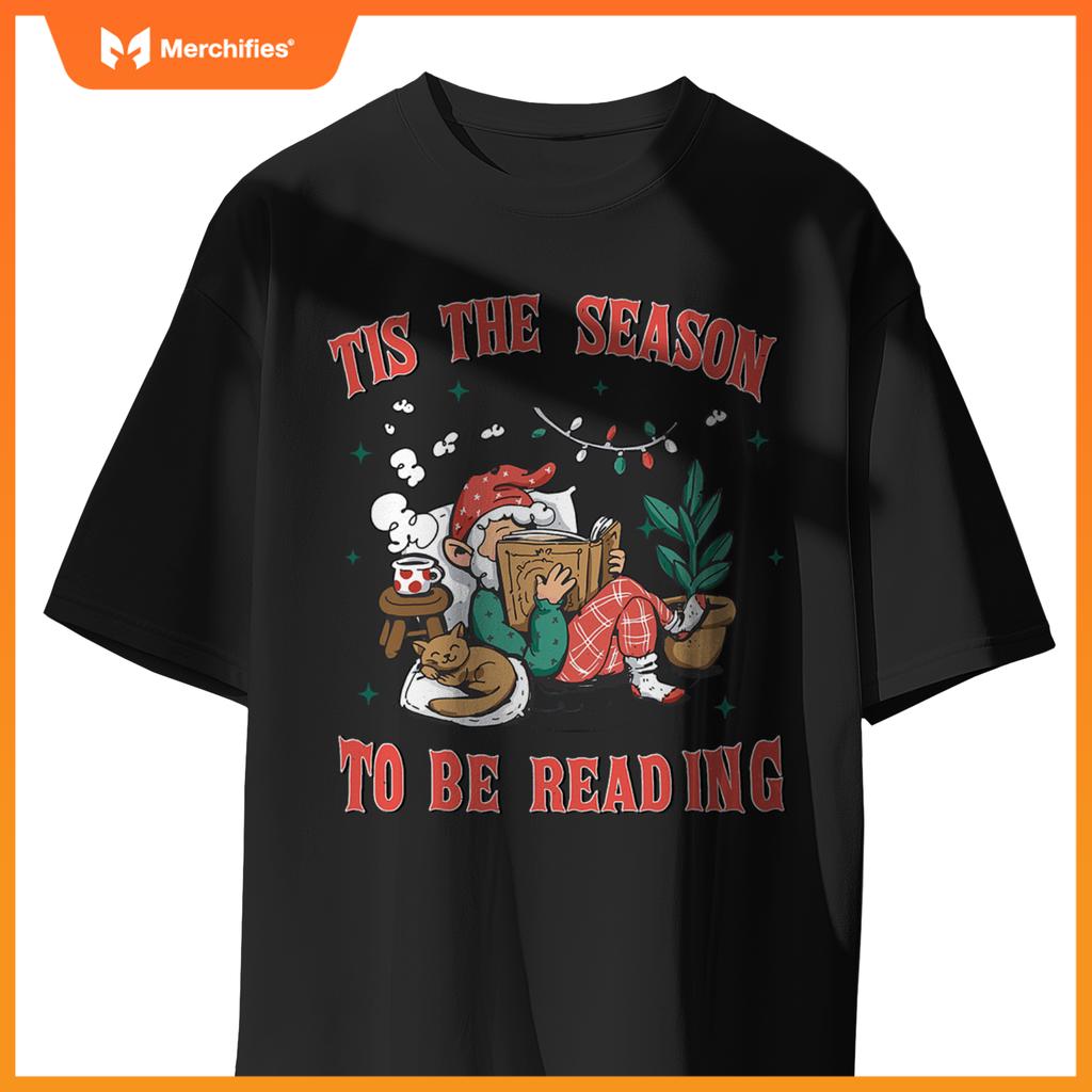Tis season to be reading santa teacher christmas holiday