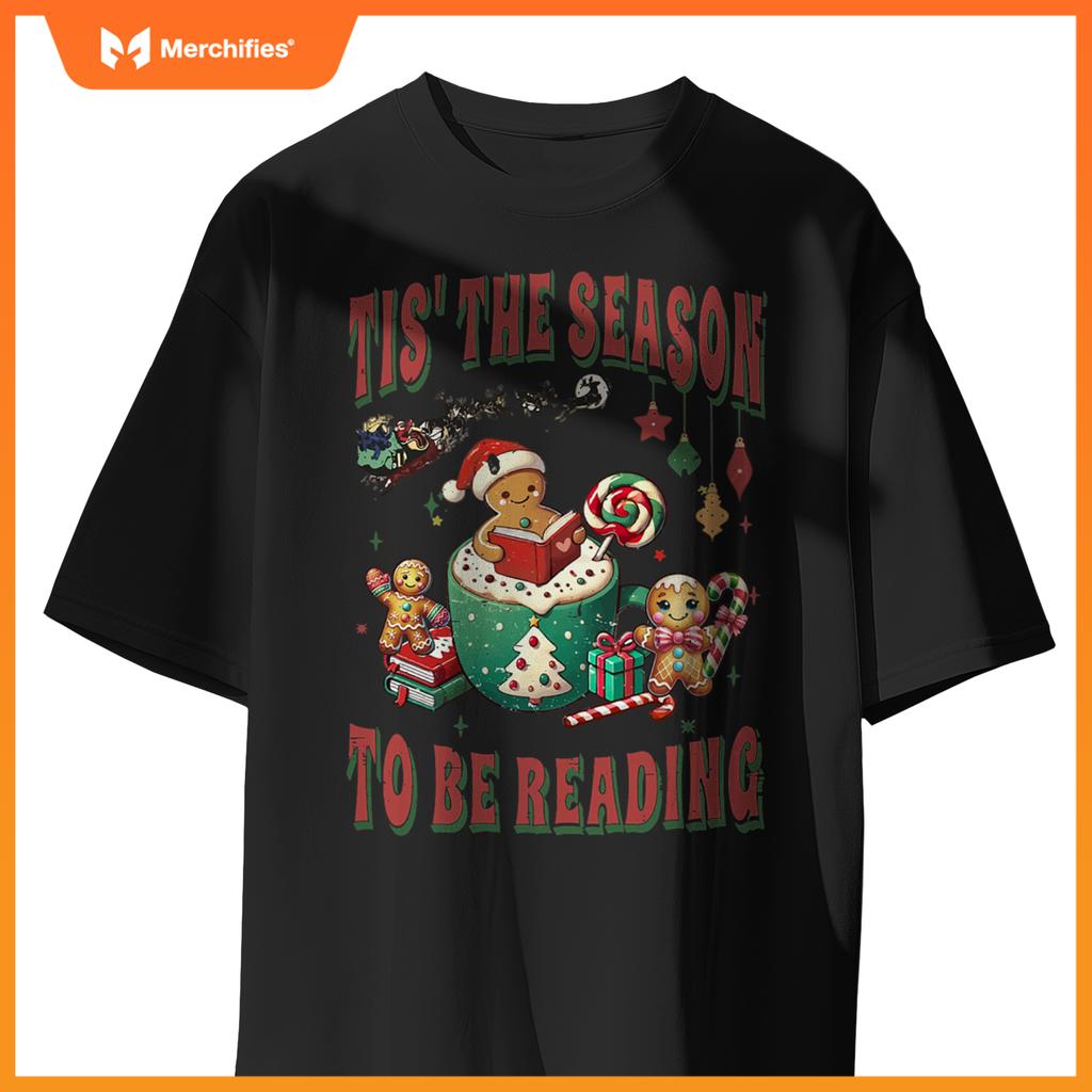 Tis season to be reading teacher christmas gingerbread