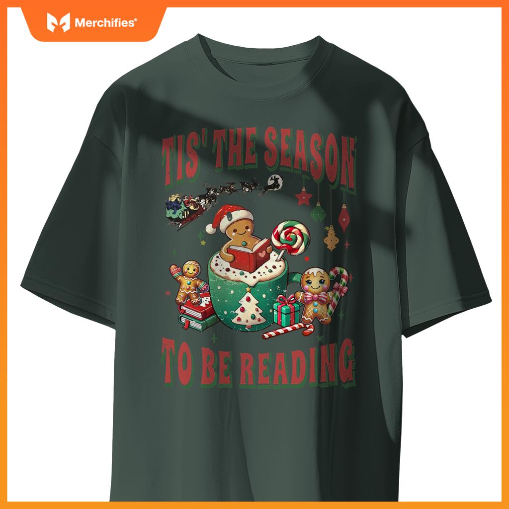 Tis season to be reading teacher christmas gingerbread